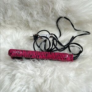 Pink and Black Zebra Flat Iron